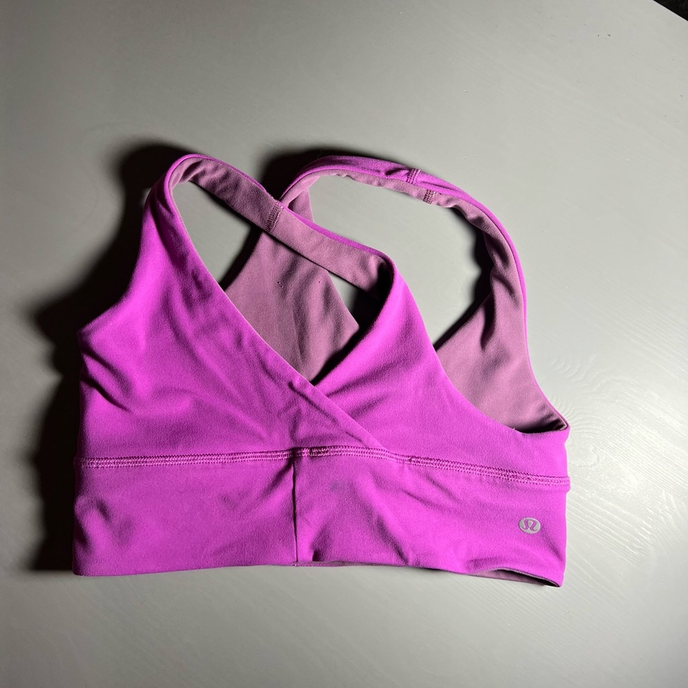 Lululemon Align Reversible Sports Bra in Bright Magenta/Vintage Plum, Size 6 - Picture 3 of 5